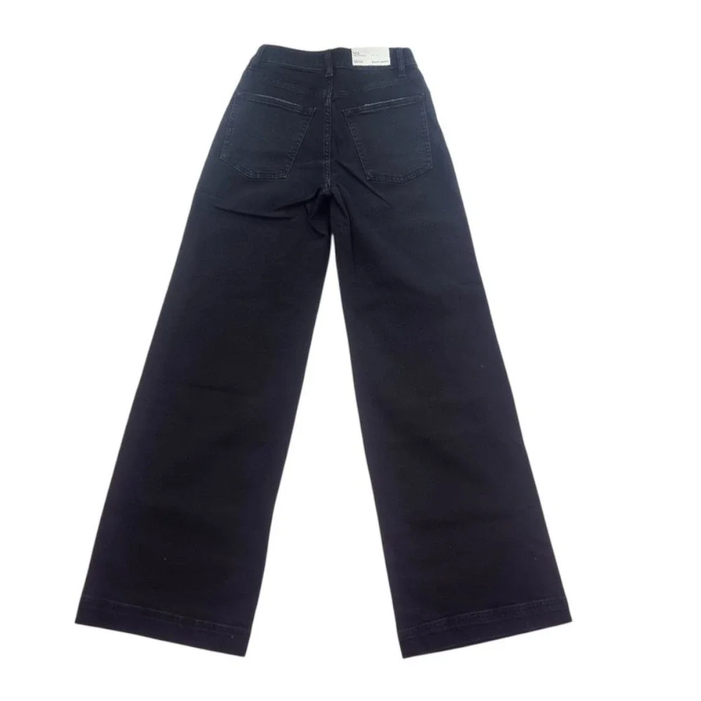 Warp + Weft NCE Nice Cote Wide Leg Black Jeans Size 24 NWT - Picture 10 of 16